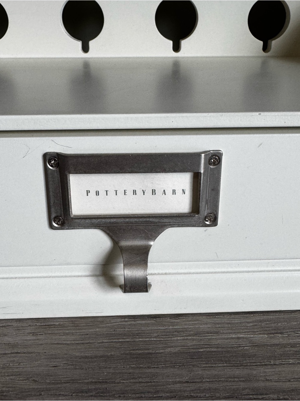 Pottery Barn Bedford Charging Station Desk Organizer White/Off White - Picture 7 of 12